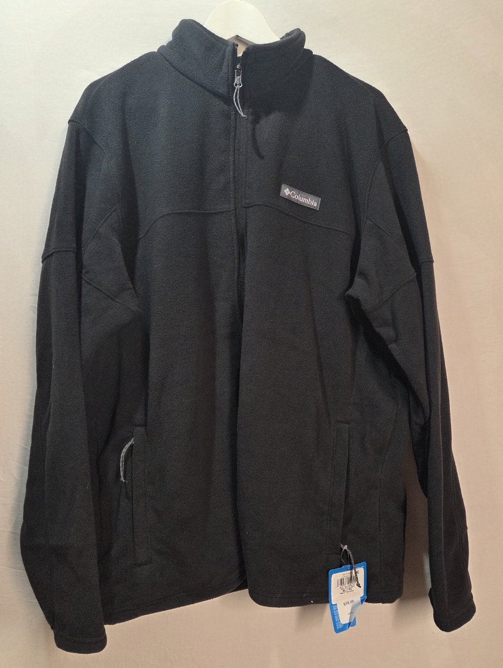 NWT Columbia Mens Charcoal Black Basin Trail III Size Xl Zip Up Fleece
